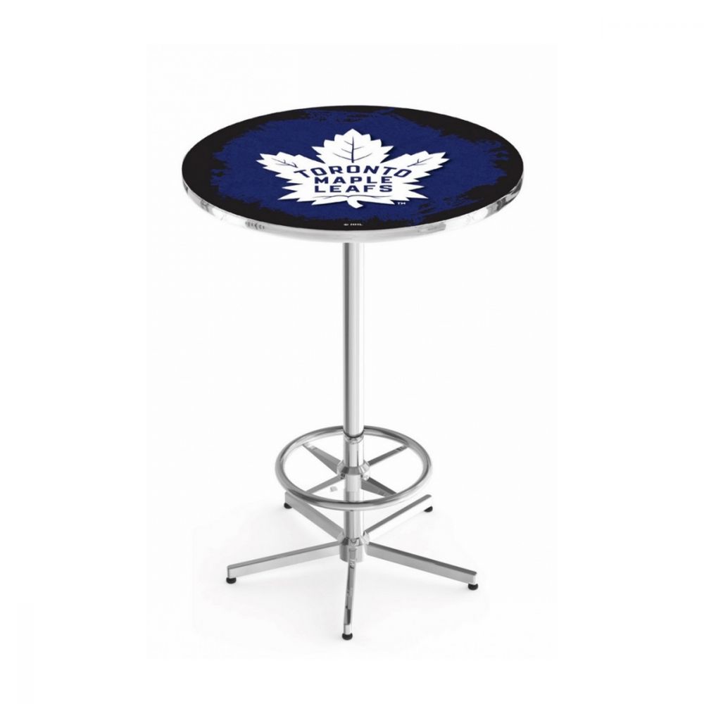 Toronto Maple Leafs Logo Pub Table, Maple Leafs Bar Stool