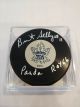 Britt Selby Toronto Maple Leafs Autographed Hockey Puck with ROY 66 Inscription