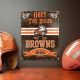 Cleveland Browns - Embossed Metal Sign 11.5in x 14.5in