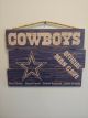 Dallas Cowboys NFL Distressed Wood 3 Piece Sign Official Man Cave