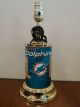 NFL Miami Dolphins GTEI Gold Table Lamp (white or black shade)