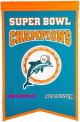 Miami Dolphins Wool Super Bowl Traditions Banner