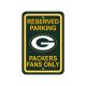 Green Bay Packers - Reserved Parking Plastic Sign - 12in x 18in
