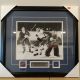 Gordie Howe & Johnny Bower 11 x 14 Signed Framed Photo Auto
