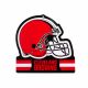 Cleveland Browns - Embossed Metal Helmet Sign 8in x 8in