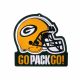 Green Bay Packers - Embossed Metal Helmet Sign 8in x 8in