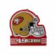 San Francisco 49ers - Embossed Metal Helmet Sign 8in x 8in