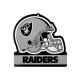 Oakland Raiders - Embossed Metal Helmet Sign 8in x 8in