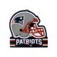 New England Patriots - Embossed Metal Helmet Sign 8in x 8in