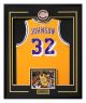Magic Johnson Los Angeles Lakers Autographed 30x34 Framed Jersey Display