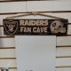 Raiders Distressed Wood Fan Cave Sign 16