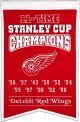 NHL Detroit Red Wings 11 Time Champions Banne