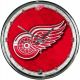 Detroit Red Wings Chrome Wall Clock