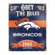 Denver Broncos - Embossed Metal Sign 11.5in x 14.5in