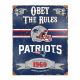 New England Patriots - Embossed Metal Sign 11.5in x 14.5in